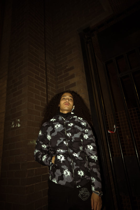 GREY DE L'ARGENT CAMO WINDBREAKER