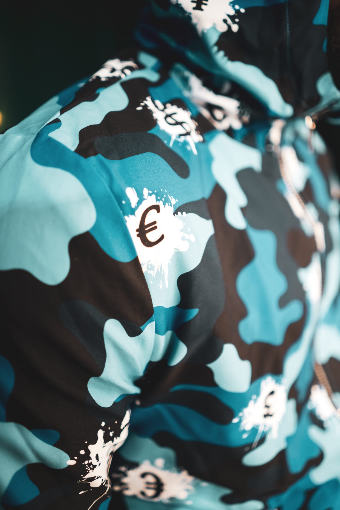 BLUE DE L'ARGENT CAMO WINDBREAKER