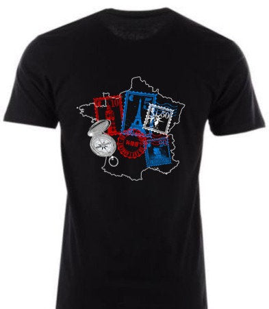 OU EST L'ARGENT MAP DESIGN TEE