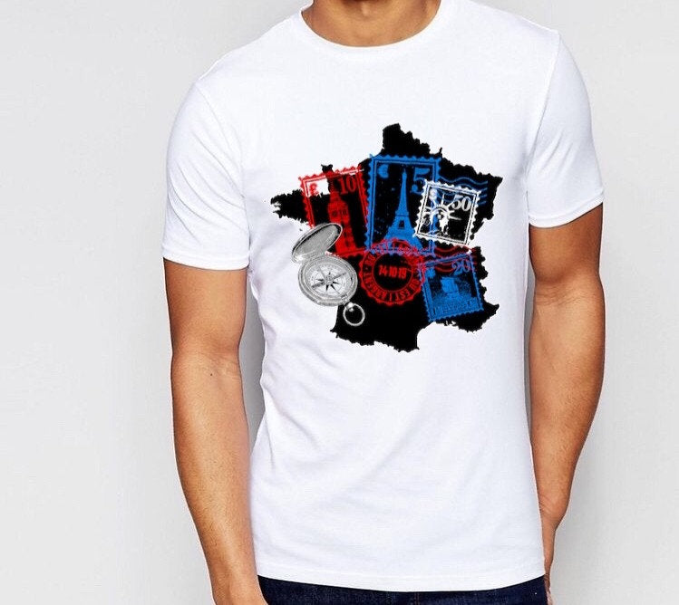 OU EST L'ARGENT MAP DESIGN TEE