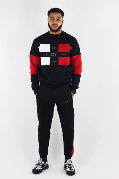 OT PANEL DESIGN TRACKSUIT (BLACK)