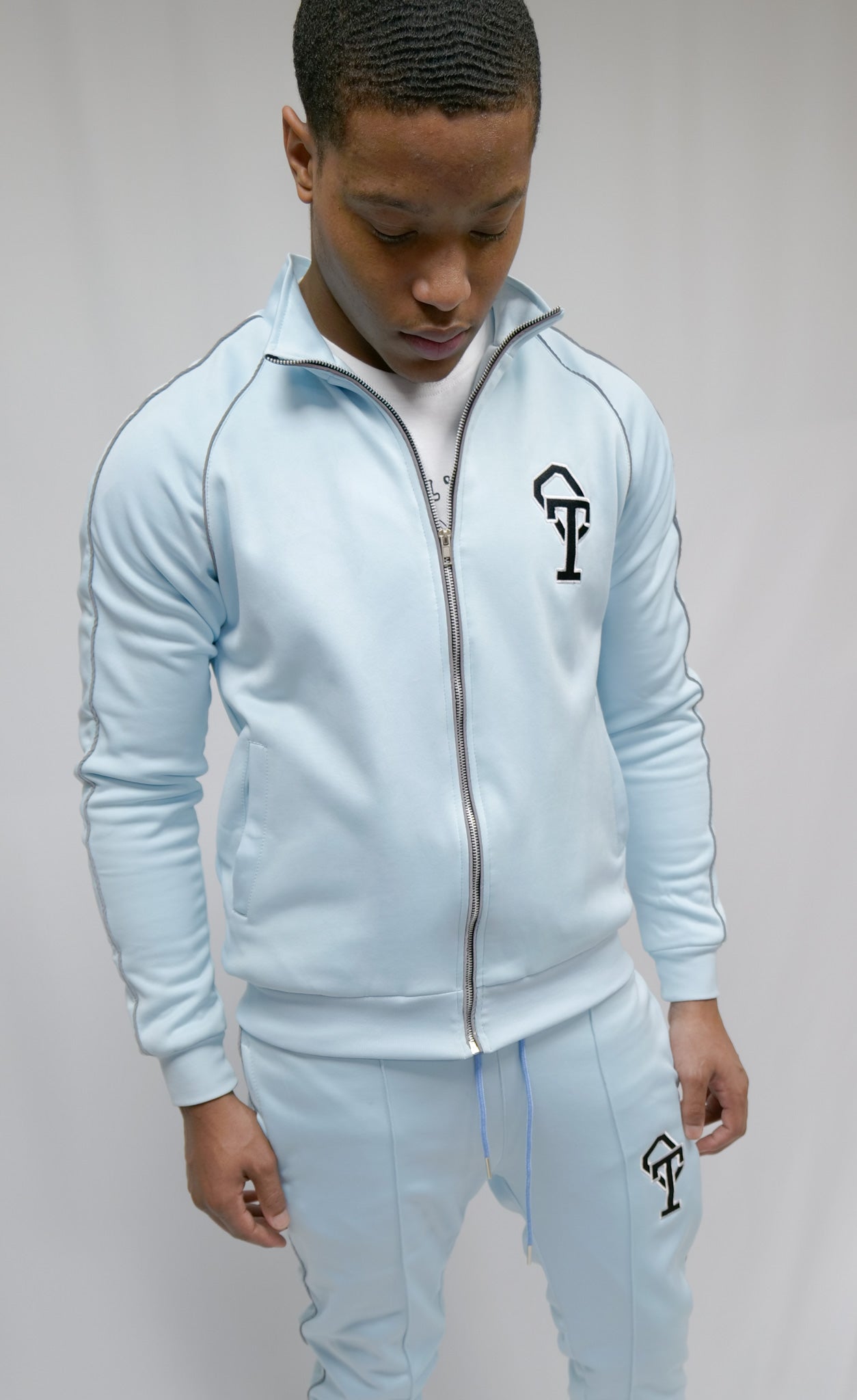 Baby blue cheap tracksuit mens