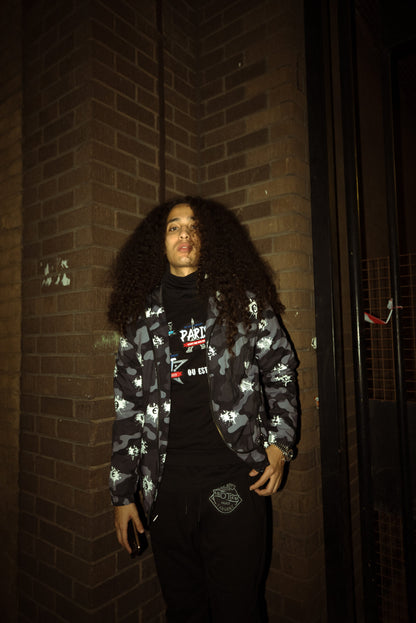 GREY DE L'ARGENT CAMO WINDBREAKER